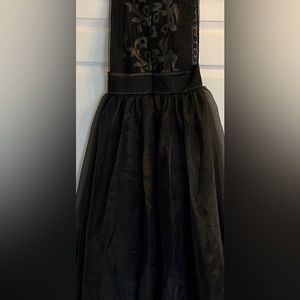 High-low black dress